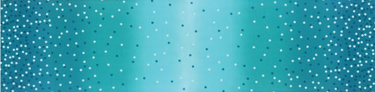 108 Inch Quilt Back Ombre Confetti Turquoise