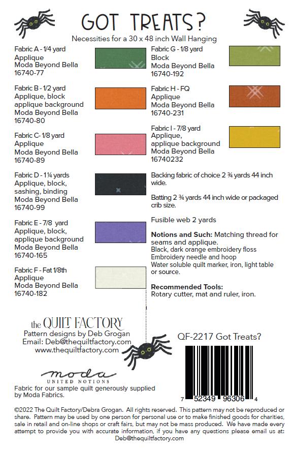 Got Treats Quilt Kit