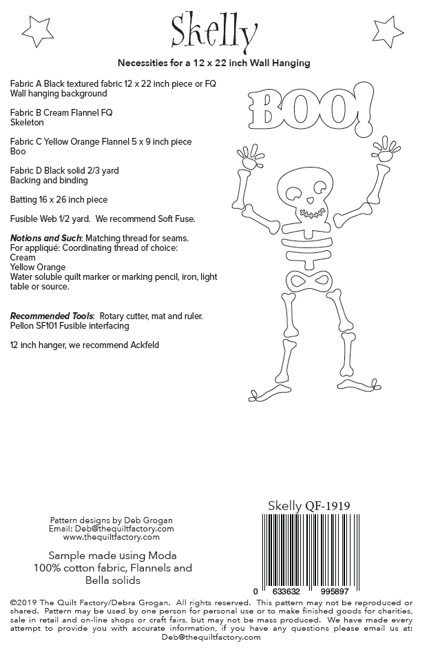 Downloadable Skelly Wallhanging Pattern