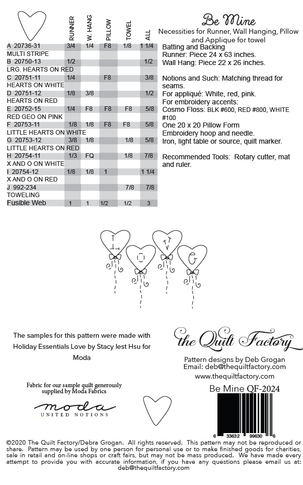 Downloadable Be Mine Quilt Pattern