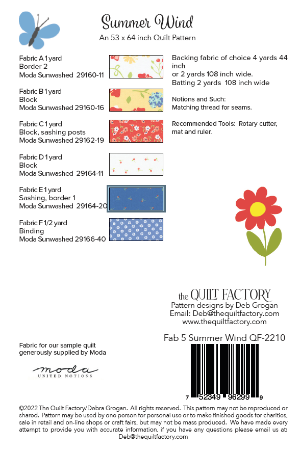 Downloadable Summer Wind Quilt Pattern