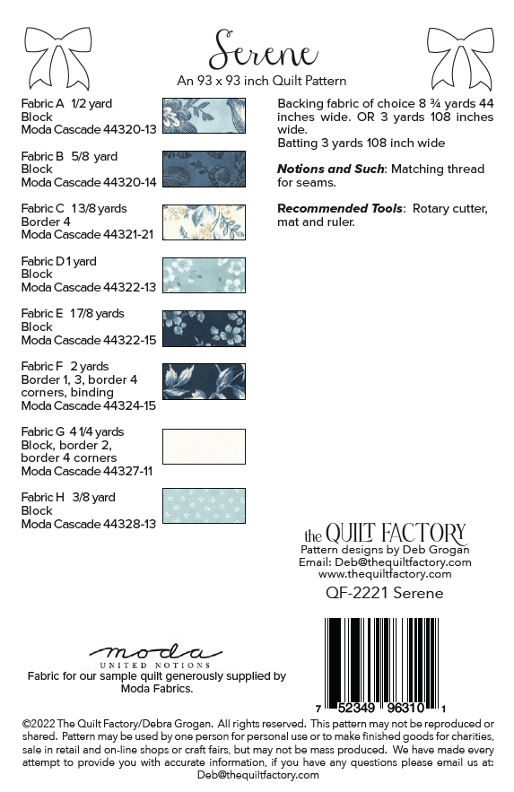 Downloadable Serene Quilt Pattern