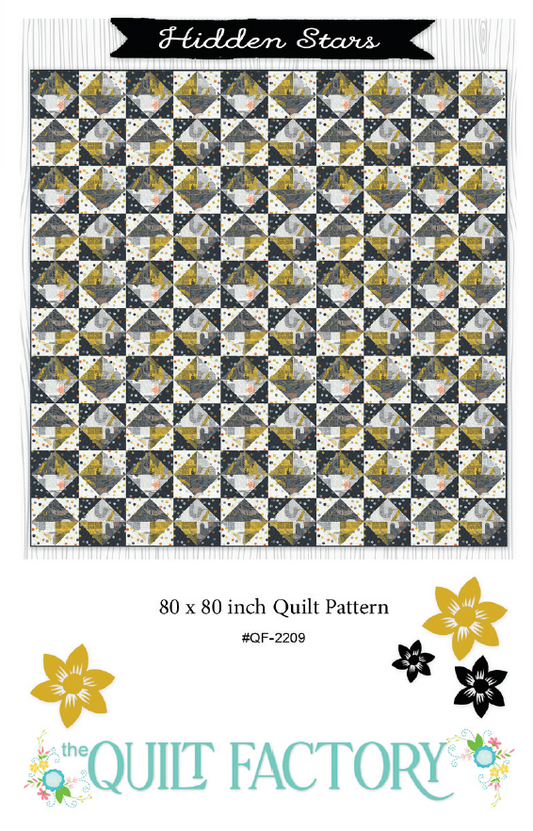 Downloadable  Hidden Stars Quilt  Pattern
