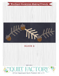 Woodland Snowmies BOM Block 2 Pattern