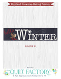 Woodland Snowmies BOM Block 5 Pattern