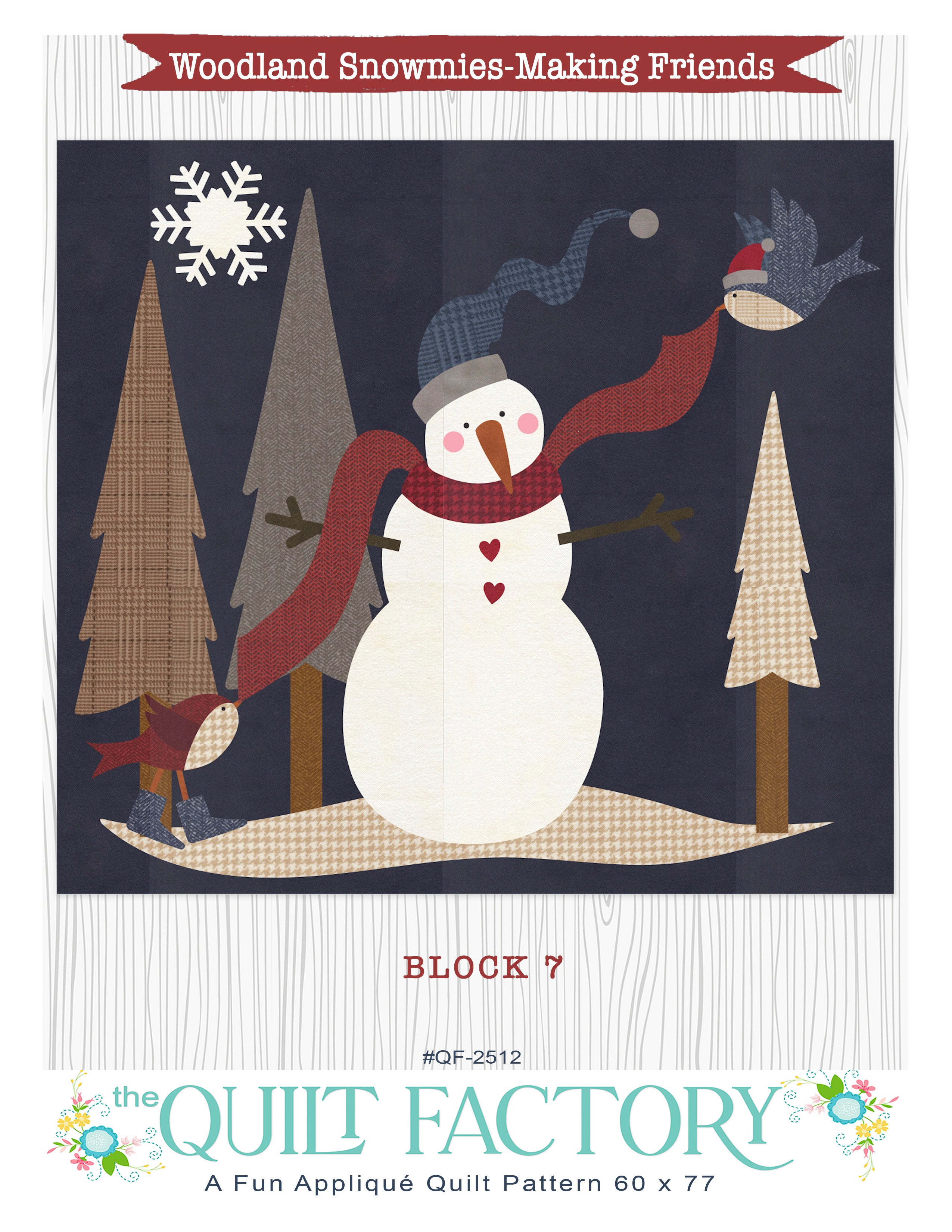 Woodland Snowmies BOM Block 7 Pattern