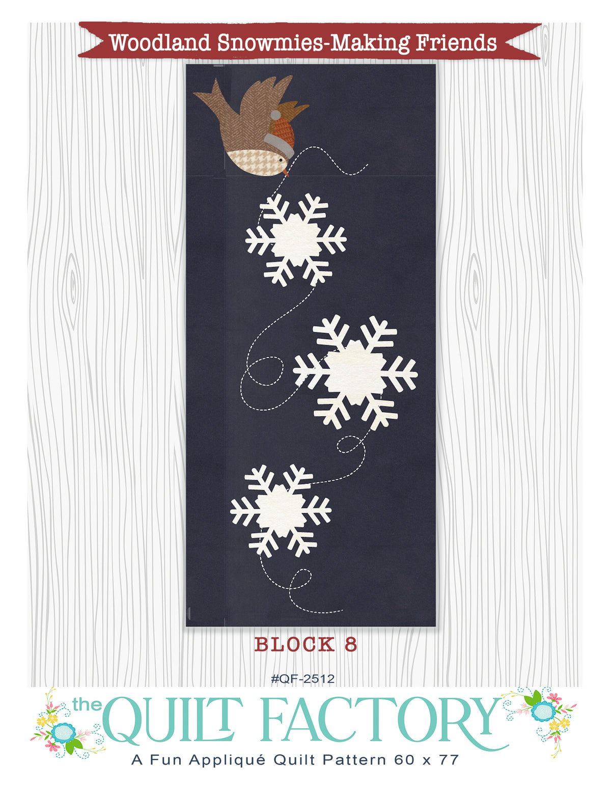 Woodland Snowmies BOM Block 8 Pattern