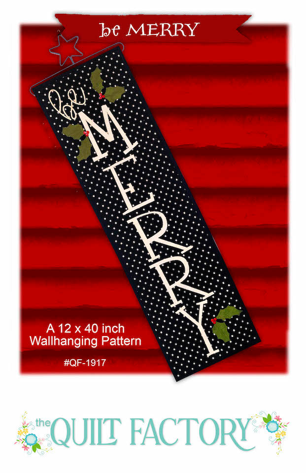 Downloadable be Merry Wallhanging Pattern