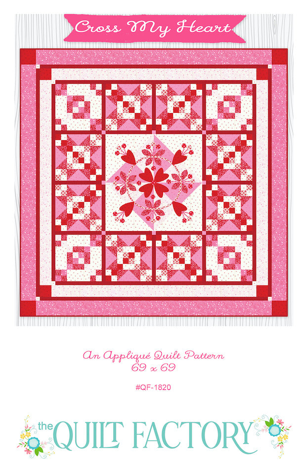 Downloadable Cross My Heart Quilt Pattern