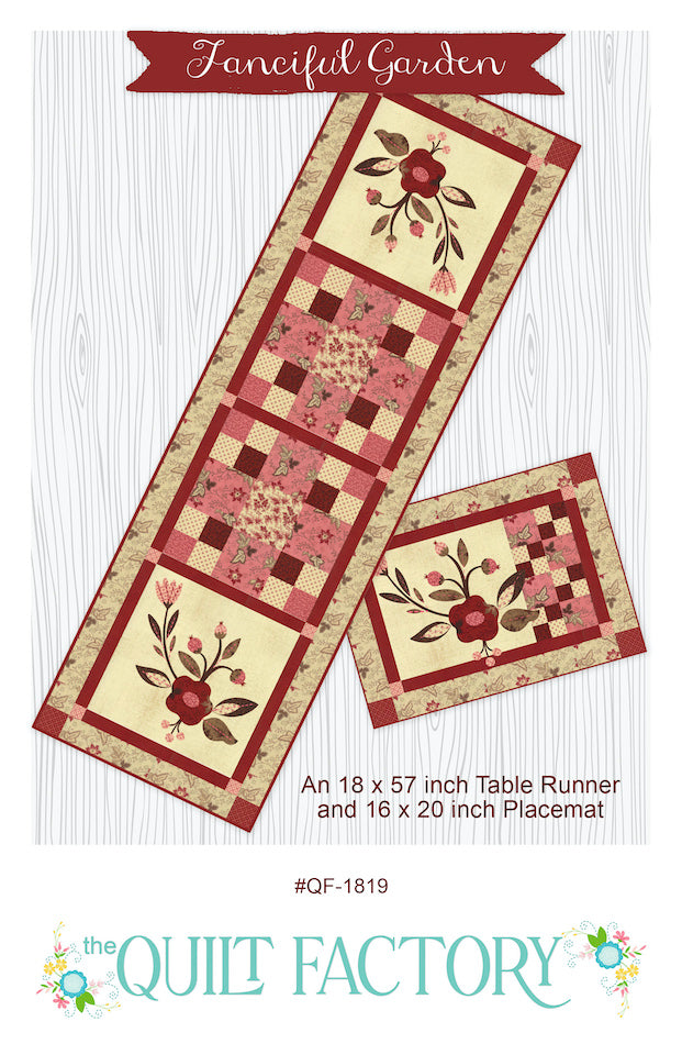 Downloadable Fanciful Garden Table Runner Pattern