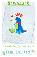 Downloadable Dinosaur RAWR Quilt Pattern