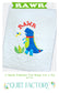Downloadable Dinosaur RAWR Quilt Pattern