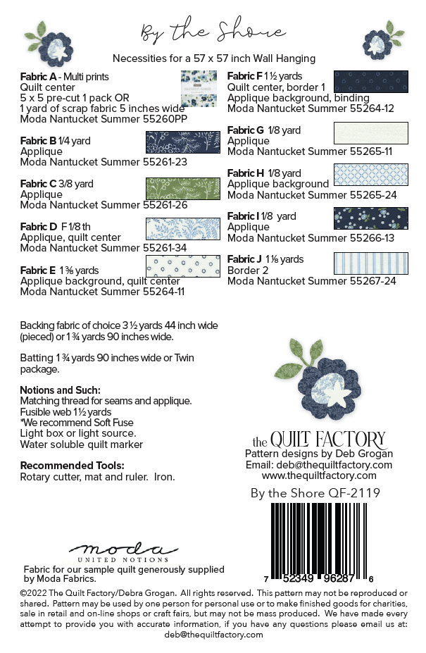 Downloadable By The Shore Quilt Pattern