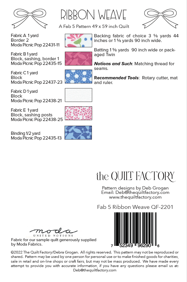 Ribbon Weave Quilt Kit