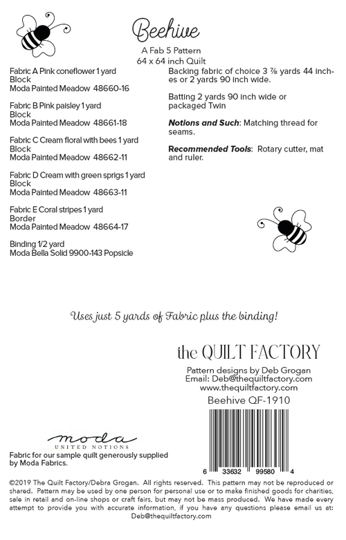 Downloadable Beehive Quilt Pattern