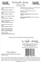 Downloadable Waiting for Spring Quilt Pattern