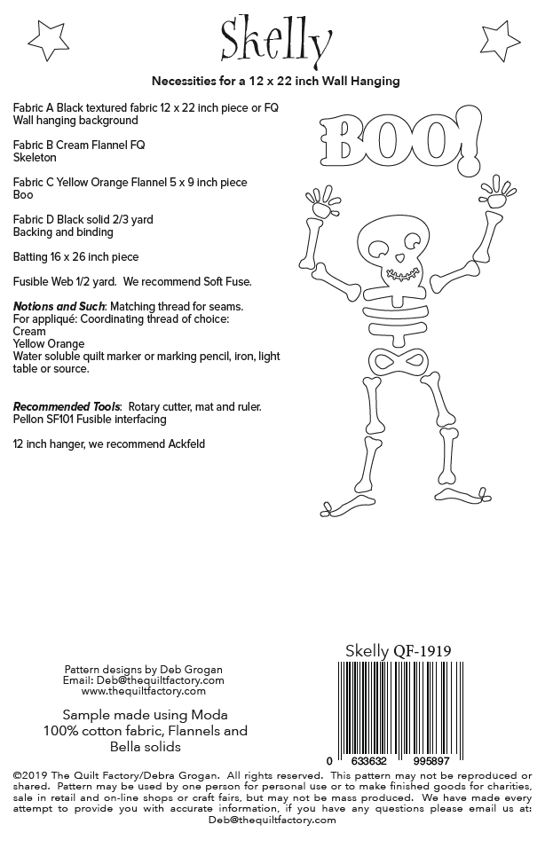 Downloadable Skelly Wallhanging Pattern