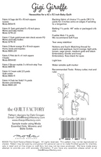 Downloadable Gigi Giraffe Quilt Pattern