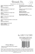 Downloadable Boxed In Quilt Pattern