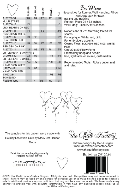 Downloadable Be Mine Quilt Pattern