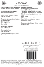 Downloadable Snowglobe Quilt Pattern