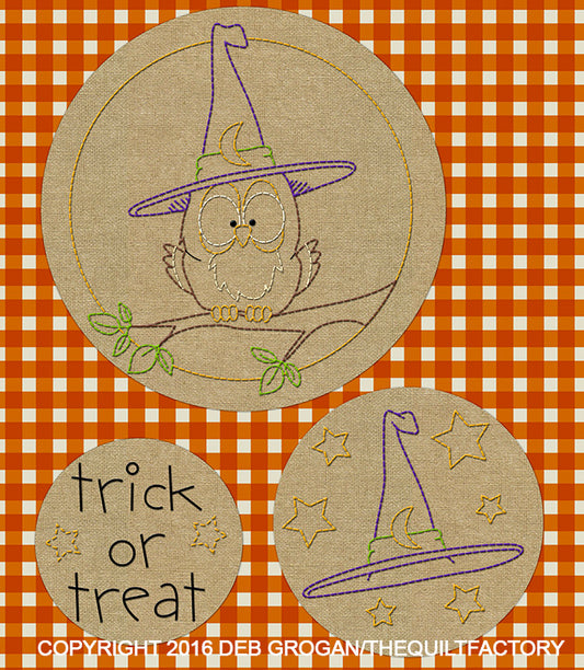 Downloadable Trick or Treat Embroidery Pattern