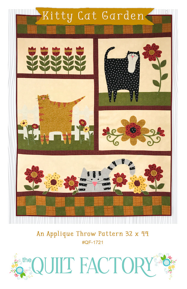 Downloadable Kitty Cat Garden Quilt Pattern