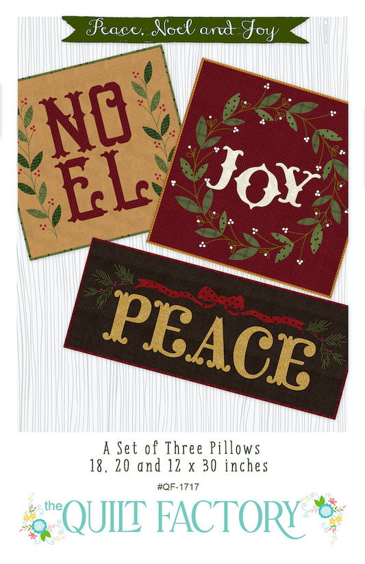 Downloadable Peace, Noel and Joy Pillow Set Pattern
