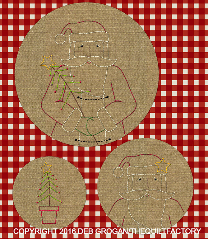 Downloadable Santa Embroidery Pattern